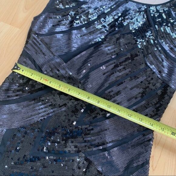 New Black Sequin Marciano Dress Size small - Picture 8 of 9